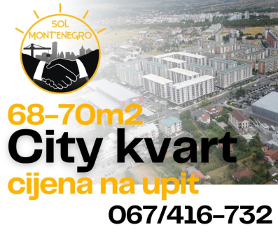 Na prodaju dvosobni stanovi u City kvartu. Cijena na upit. Više informacija na broj 067416732