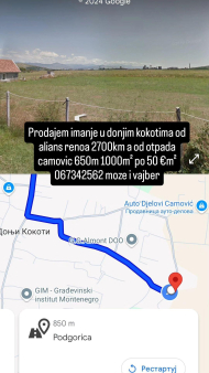 Imanje, Donji Kokoti, Podgorica, Prodaja 