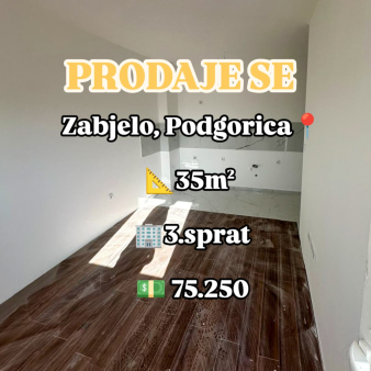 Jesnosoban stan, 35m2, Zabjelo, Podgorica, Prodaja 