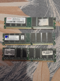 RAM memorija za desktop 1X1GB   2X256MB  DDR 400