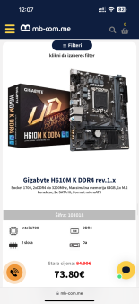 Maticna ploca Gigabyte H610M K DDR4