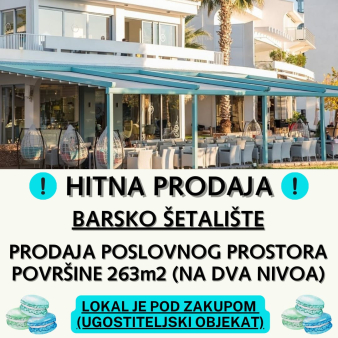 Poslovni prostor, 263m2, Bar, Prodaja