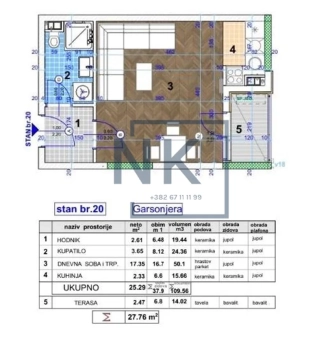 Prodaja | Garsonjera | 26m2 | Podgorica, Zagorič