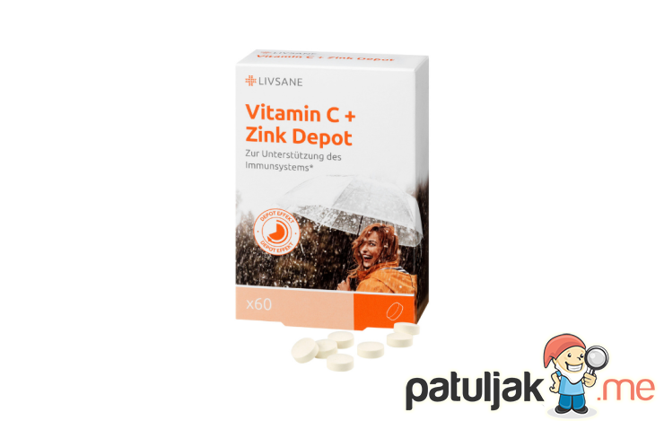 LIVSANE Vitamin C + Cink Depo, 60 tableta