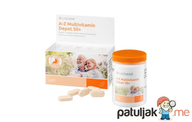 LIVSANE A-Z Multivitamin Depo 50+, 60 Tableta