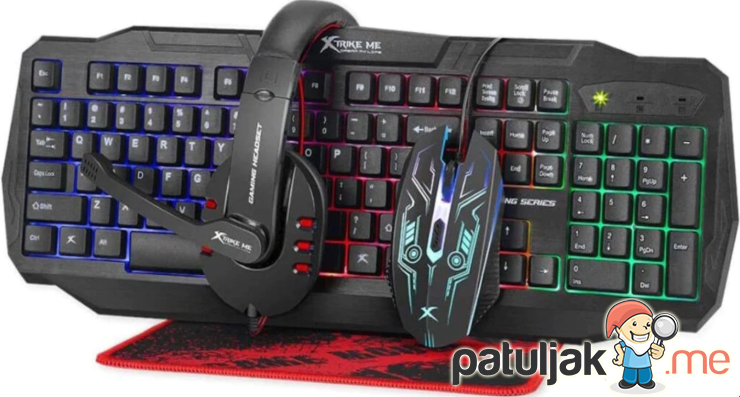 Gaming set tastatura+miš+slušalice+podloga, Xtrike